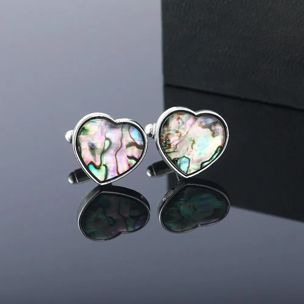Shell French Shirt Cufflinks Shirt Cuff Link Cuff Button Men Cufflinks Gradient Color Fashion Jewelry Geometric Cufflinks Gift