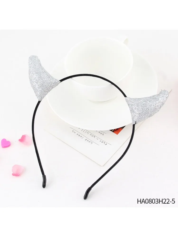 PESENAR świecący diabelski róg opaska czerwony diabelski róg diabeł kostium makijaż na Halloween Cosplay opaska (czerwona) dla mężczyzn i kobiet