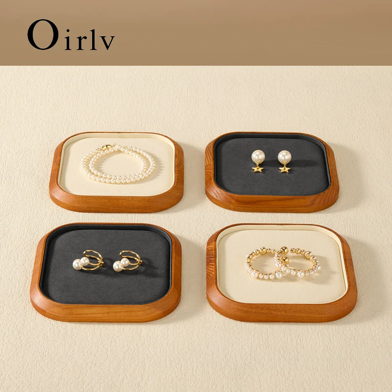 

Подставка-органайзер Oirlv из массива дерева для ювелирных украшений: браслетов, колец, ожерелий. Демонстрационный лоток для ювелирных изделий.