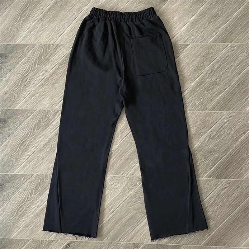 Pantaloni da uomo oversize con stampa in schiuma 24ss donna 1:1 pantaloni da Jogging con coulisse nera con Logo ricamato della migliore qualità