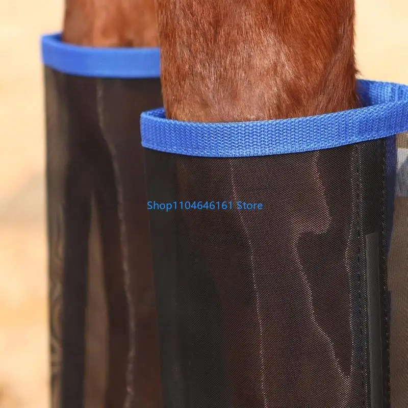 Boot mosca caballo Protectora caballo envoltura pierna caballo Protector entrenamiento caballos ajustable
