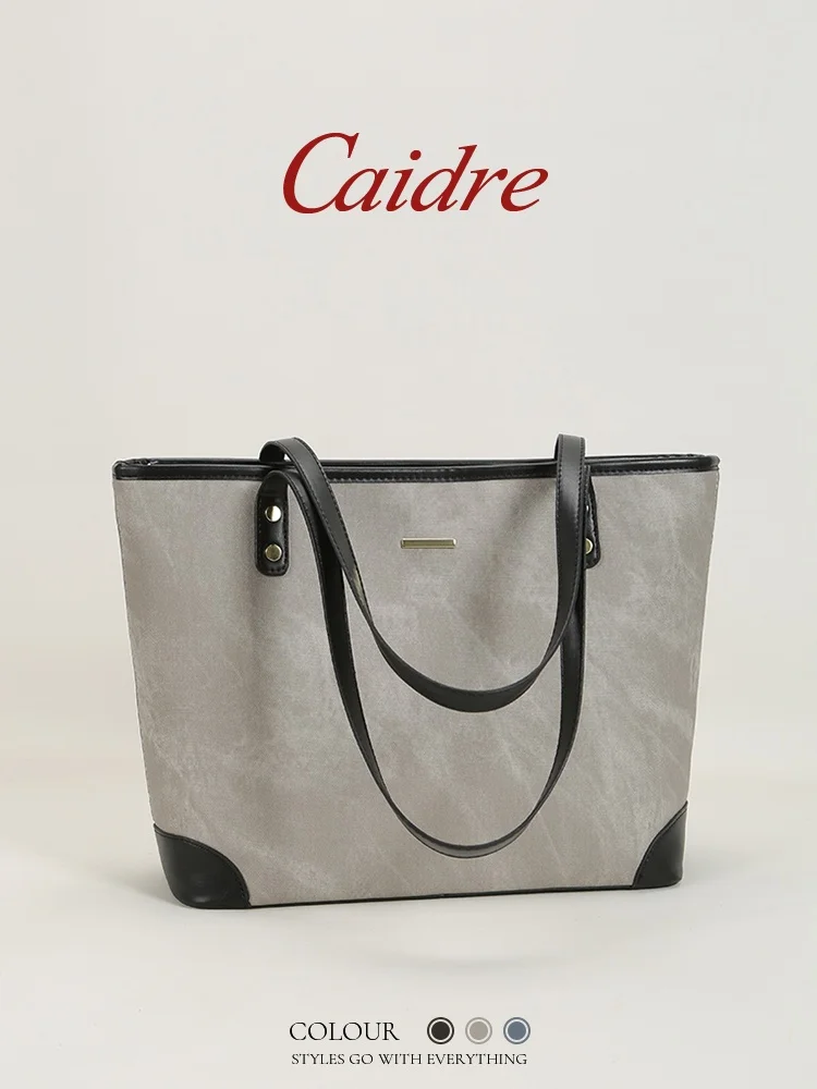 

Caidre Large Capacity Ladies Shoulder Bag 2026 New Style College Student Class Tote Bag Commuter High Sensation Trendy Bag