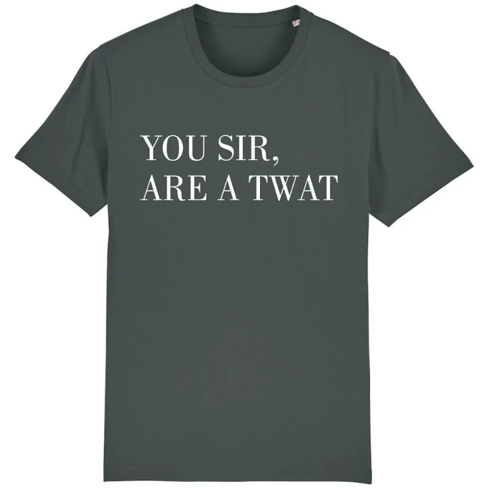 You Sir Are A Twat T-shirt Funny Rude Offensive Insulting Sarcastic Joke Gift O-neck Short-sleeve High Quality Cotton Tops