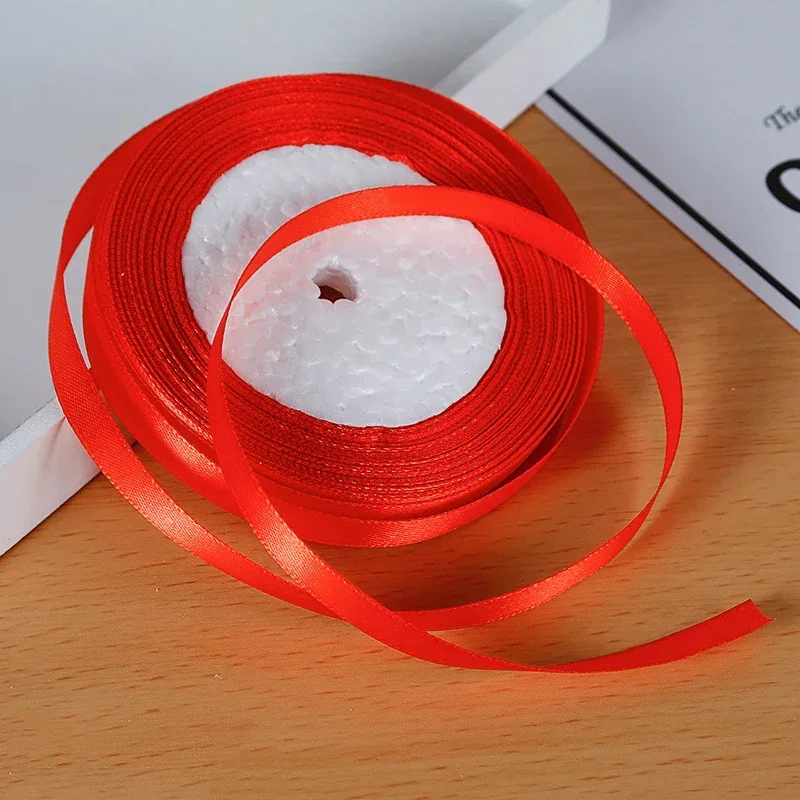 25Yards/Roll Grosgrain Satin Ribbons for Wedding Christmas Party Decorations DIY Bow Craft Ribbons Card Gifts Wrapping Supplies