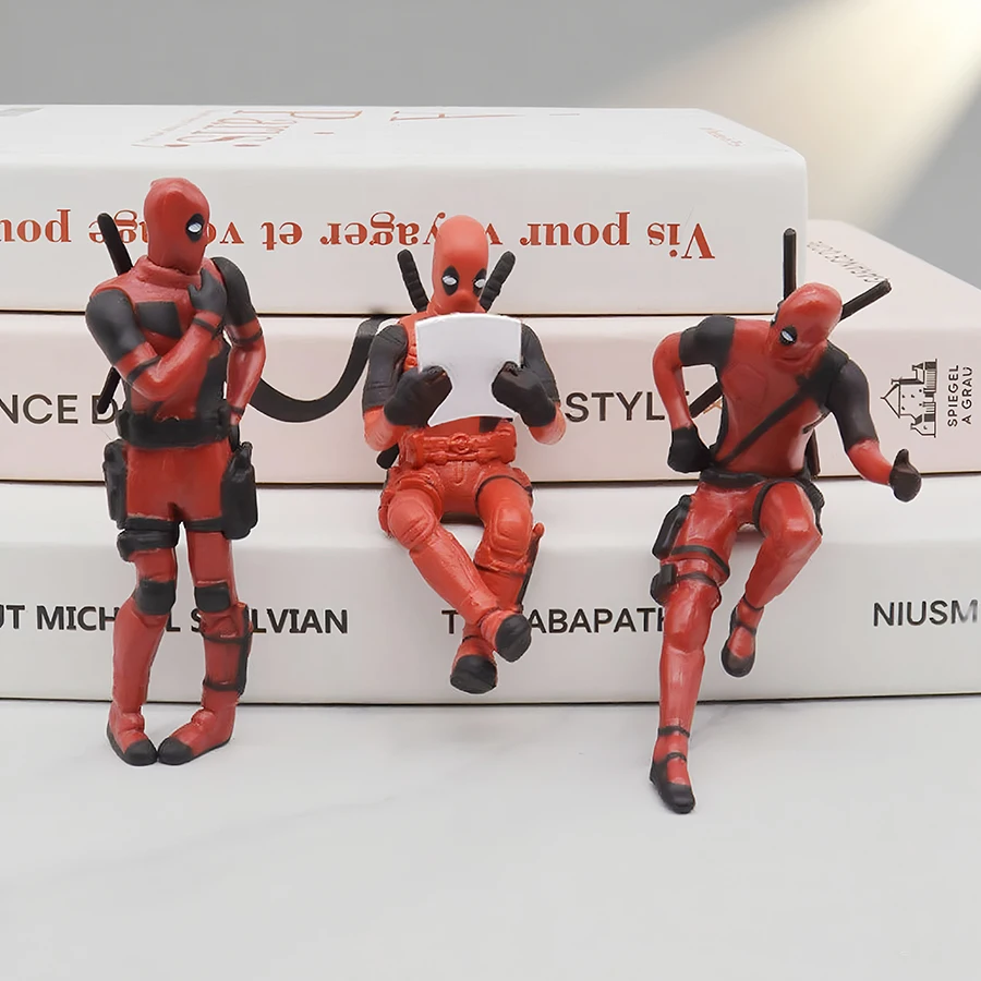 Anime Deadpool Action Figure Car Interior Decoration Toys Pendant Car Accessories Model Mini Doll Figurine Kids Toy Gif