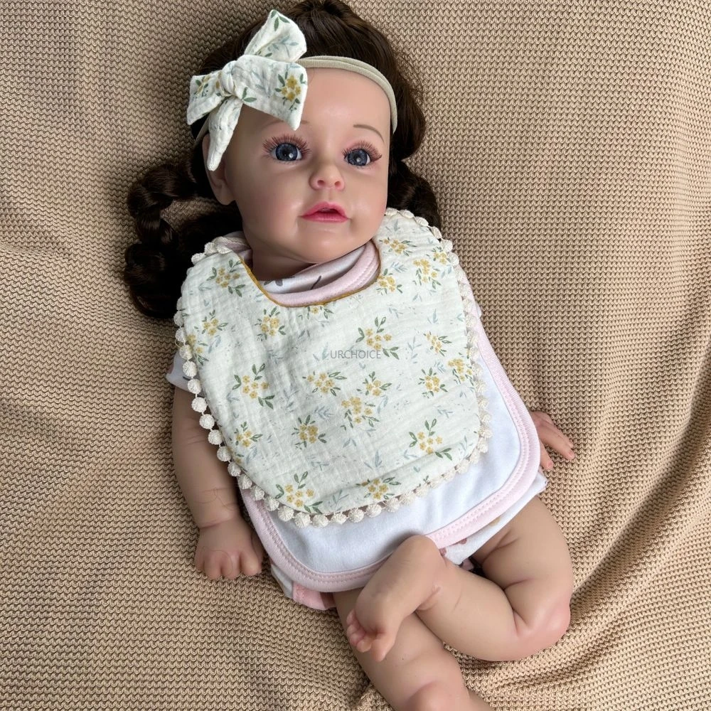 50cm Realistic Flexible Silicone Reborn Baby Girl Lifelike Details Waterproof Materials For Educational Tools Christmas Gift