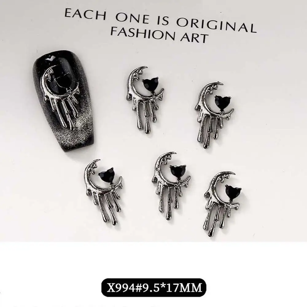 5Pcs/set Manicure Material Halloween Heart Nail Decorations Nail Supplies Nail Art Charms Halloween Star Nail Accessories