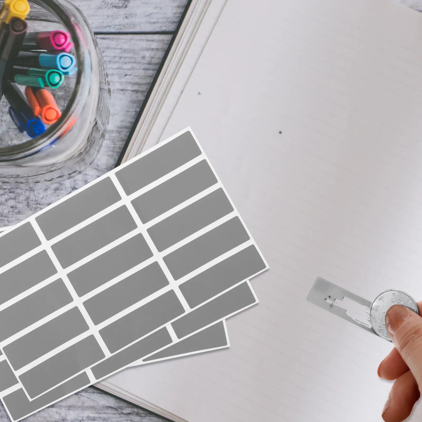 

Scratch Off Stickers 25 Sheets Adhesive Backing Craft Decor Interactive Experience Scratch Off Stickers