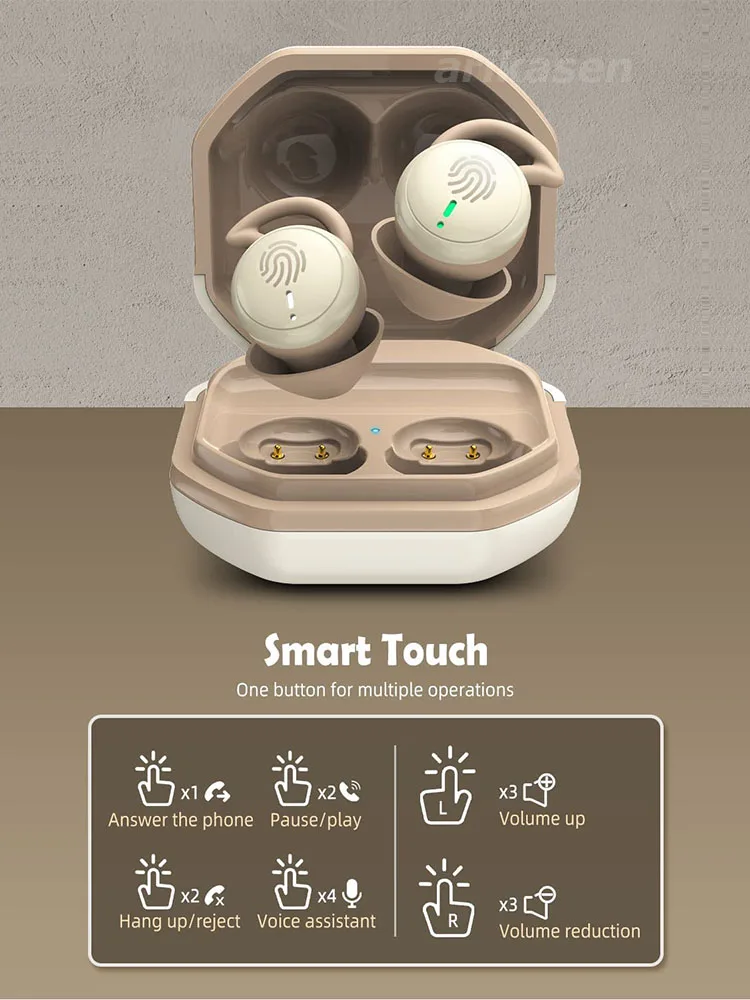 2026 NEW Deep Sleep Earbuds Ultra Thin for Side Sleepers Invisible Noise Cancelling for Rest Wireless Comfortable Earphones