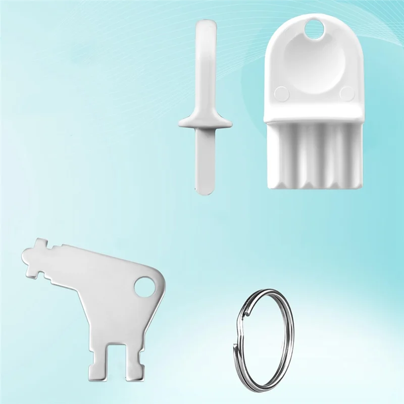 

ABRO-16Pcs Paper Towel Dispenser Key, Metal & Plastic Toilet Hand Paper Tissue Dispenser Key Replacement With 16 Key Rings
