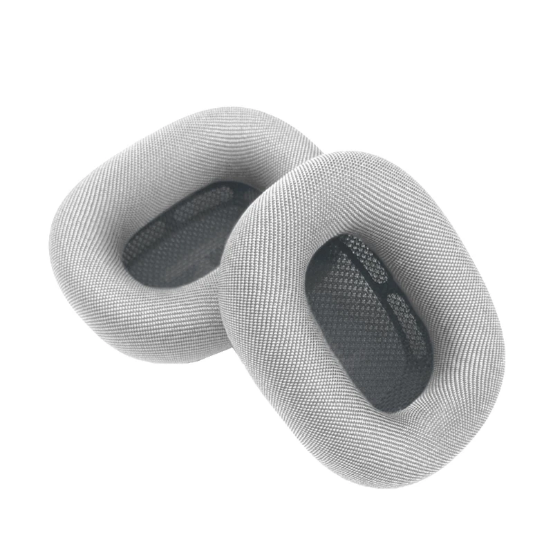 1 par almohadillas para auriculares almohadillas tela malla elástica, almohadillas para los oídos, funda