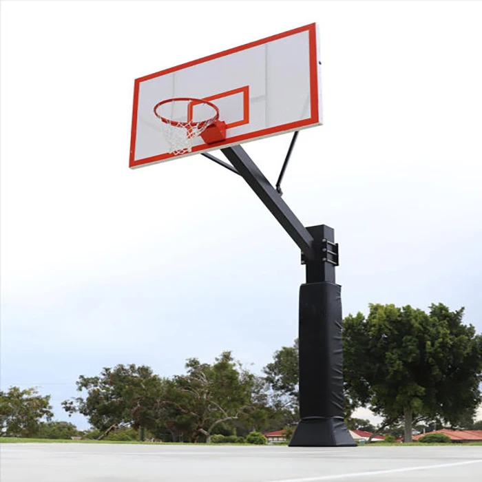 Professional Export Inground Fixed Height Basketball Hoop System with Aluminium Alloy Backboard Outdoorpromote sales