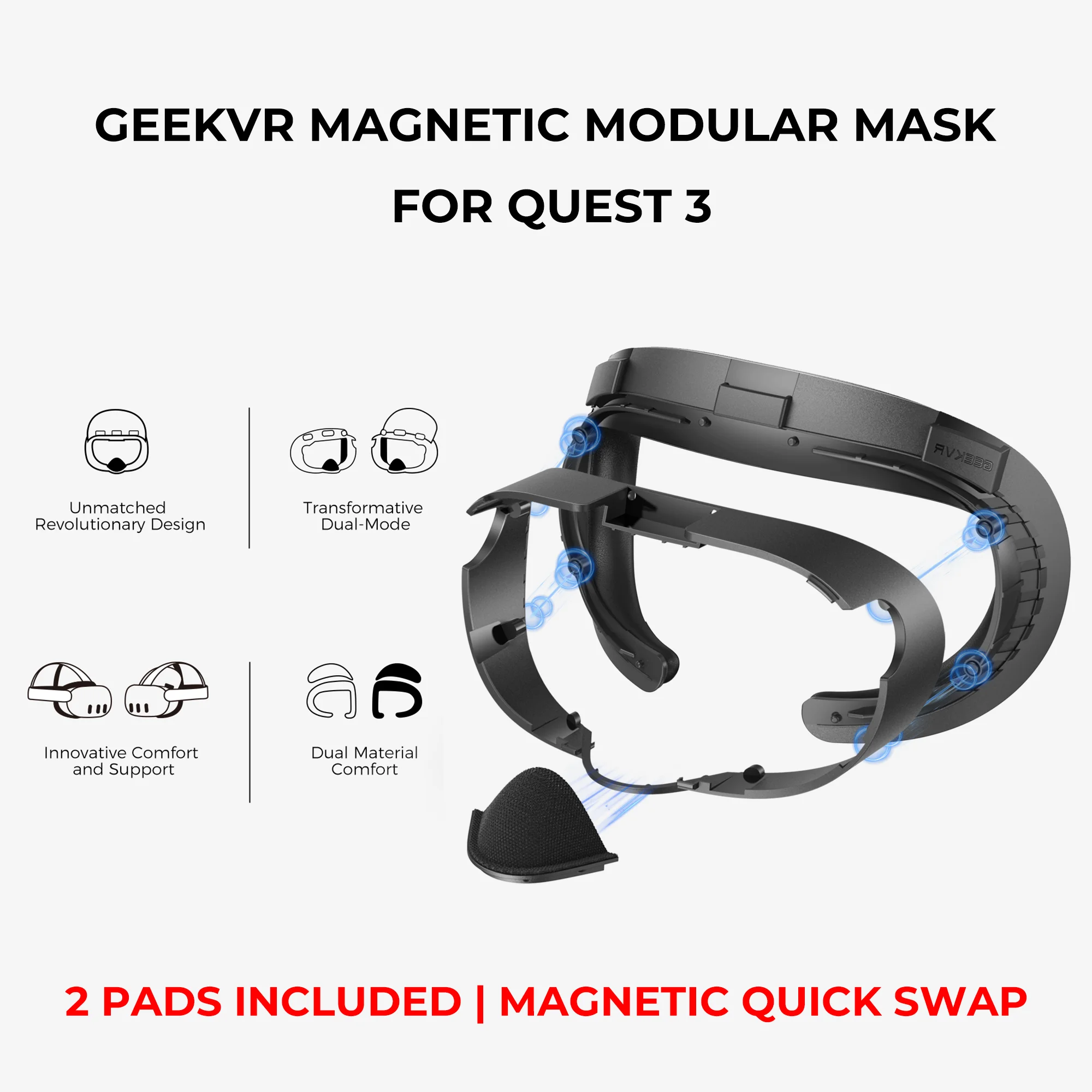 Máscara Modular GEEKVR para Meta Quest 3