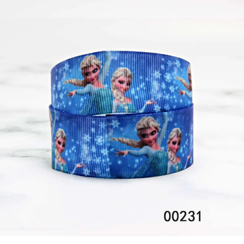 Hot Sale 25MM 38MM Princess Elsa Cinderella Printed Disney Ribbon