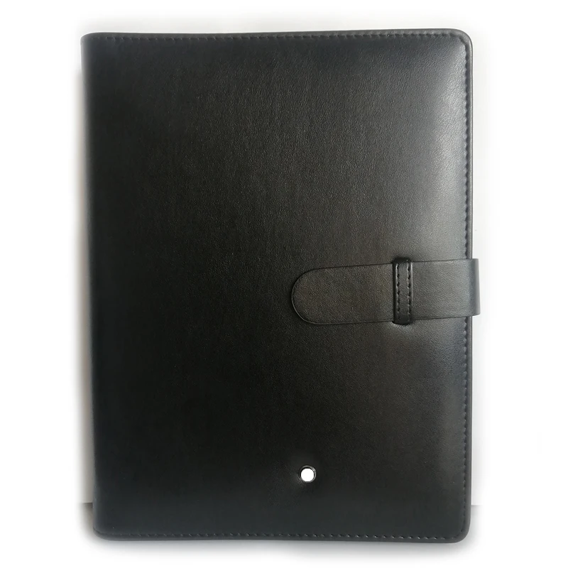 A5 Luxury Notebook MB Classic Cross Pattern Leather Cover & Quality Paper Chapters Unique Loose-leaf Design Written With Pen