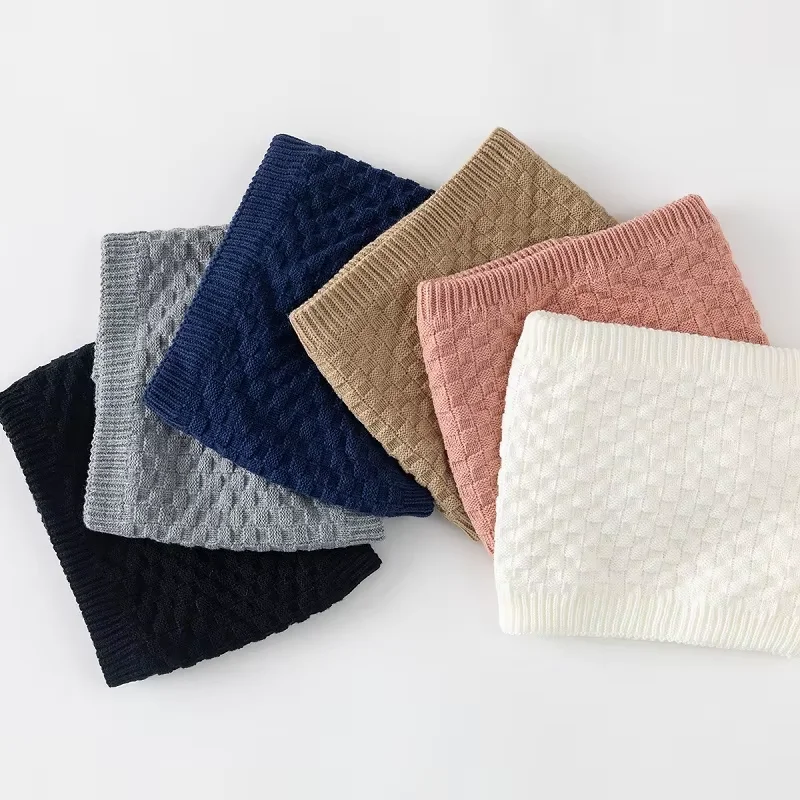 Popular 2024 Knitted Ring Scarf Winter Neckscarf Neck Cover Unisex Scarves Casual Neckerchief Full Face Mask Muffler