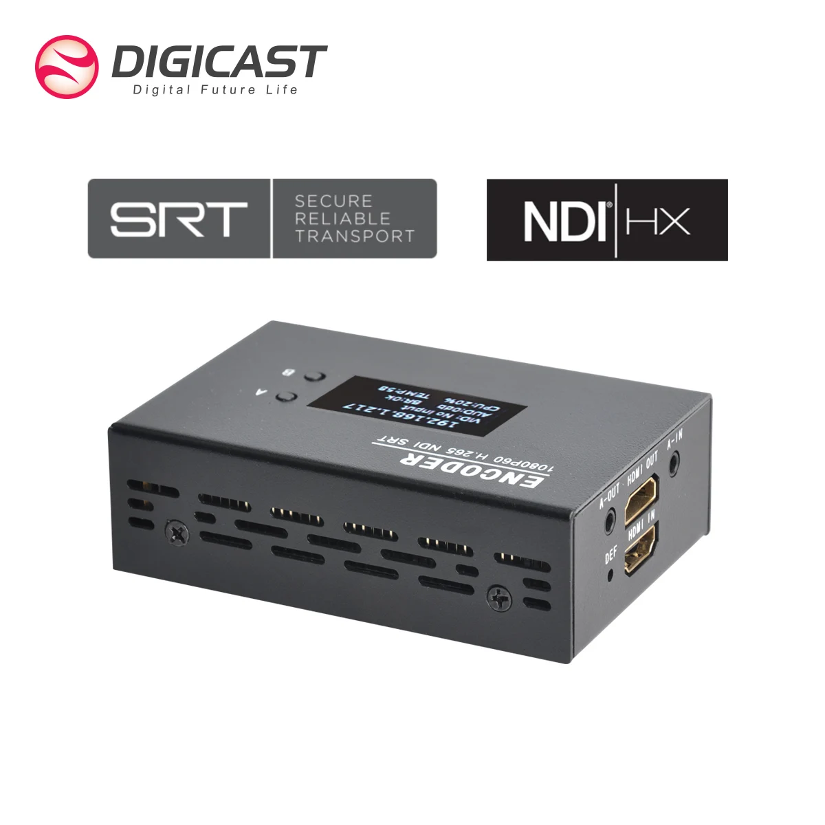 New Arrival NDI|HX H.265 Live Streaming one channel small screen H D Video MINI Encoder Decoder