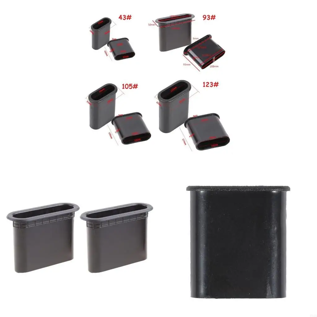 193A 2PCS Speaker Port Tube Bass Vent Ventilation Connector ABS Material High-performance Speaker Oval Inverter Tube