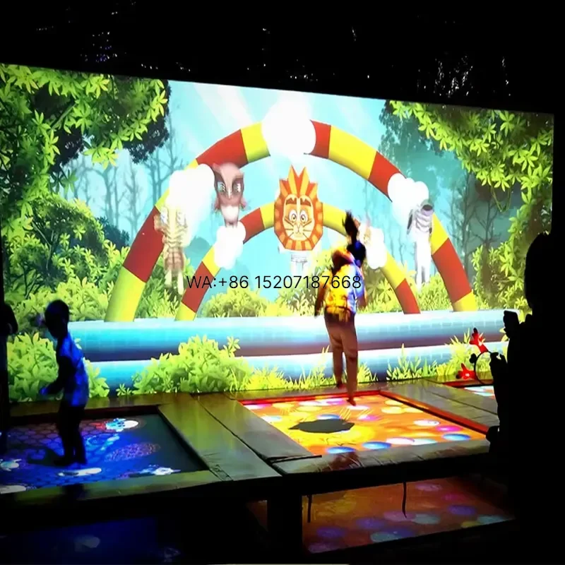 Wmwmnu for Cheap Custom Wholesale Indoor Projection Interactive Trampoline for Kids Fitness Sports and Educational Play Zones