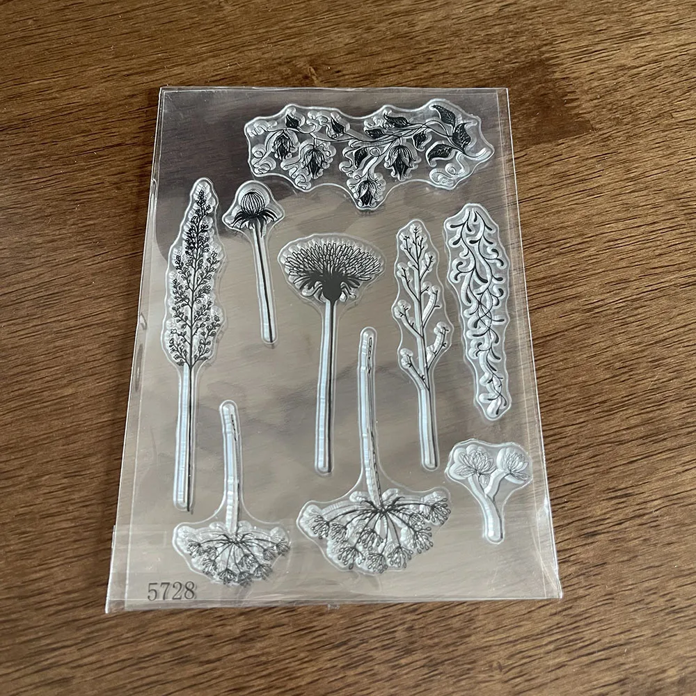 22 styles Fairy Mushroom Clear Stamps Plants Tranperant Silicone Stamp for Card Making Album DIY Scrapbooking Crafts Supplies