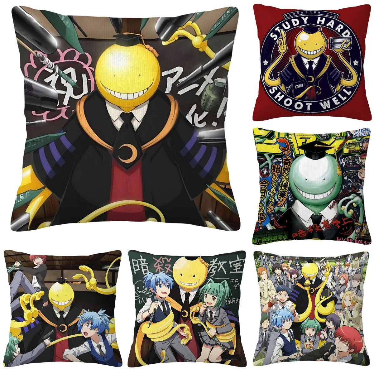 

Assassination Classroom Pillowcase Sleeping Pillows Decorative Cushion Covers for Living Room Cushions Cover Home Decor Items