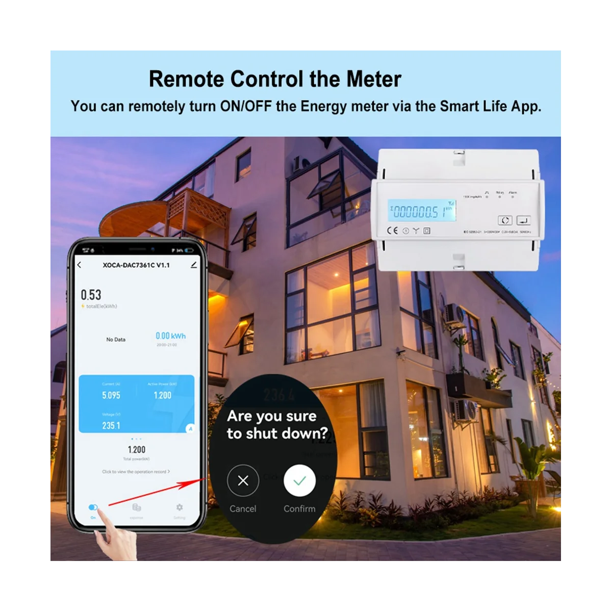 WiFi 3 المرحلة ثنائية الاتجاه الطاقة متر ، كيلوواط ساعة مراقبة الطاقة ، Wattmeter ، تويا App ، التبديل عن بعد ، ON ، OFF 3X110 ، 190 فولت ، 230 ، 400VAC