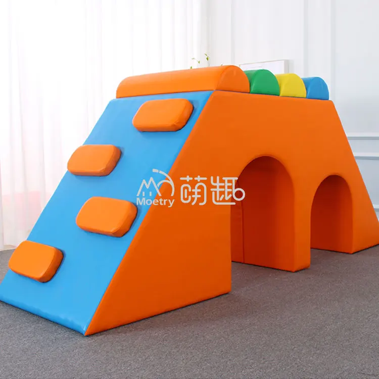 Moetry Double Tunnel Bridge Soft Play Equipment Indoor Sensory Playsets for Baby Toddler Foam for Daycare Centers Kindergartens - view 3