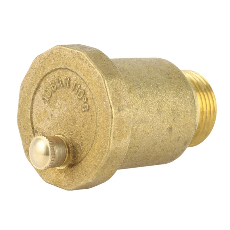 

2X Brass Automatic Air Vent Valve 3/4 Inch Male Thread For Solar Water Heater Pressure Relief Valve Tools Air Vent Valve