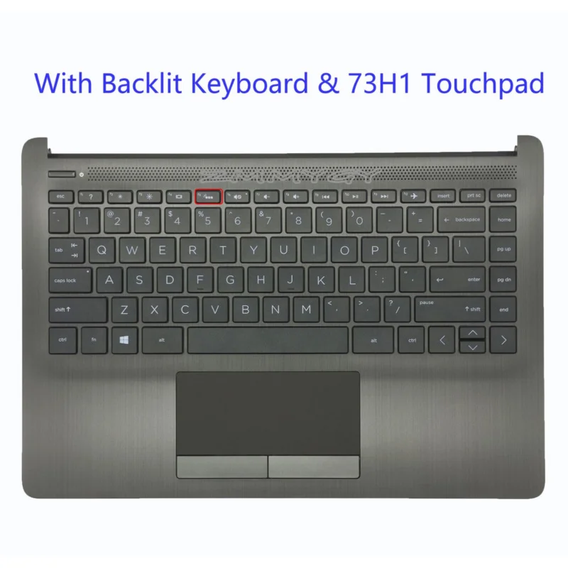 Palmrest For HP 14-CF 14-DF 14-DK 14s-cr Backlit US Keyboard Touchpad L24817-001