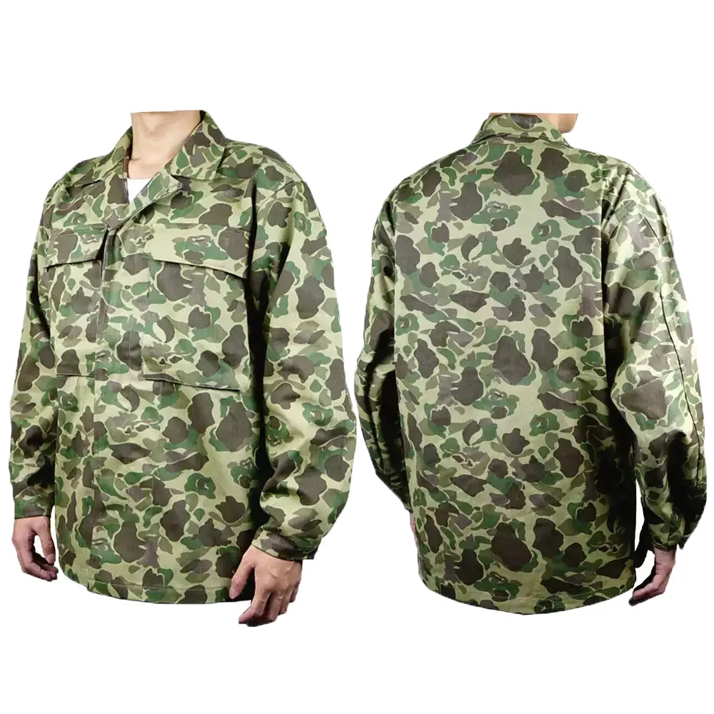 WW2 US Soldat Uniform Entenjagd Doppelseitiger Camo Mantel HBT Soldat Vintage Soldat Uniform Vintage Tarnjacke – Detail 2