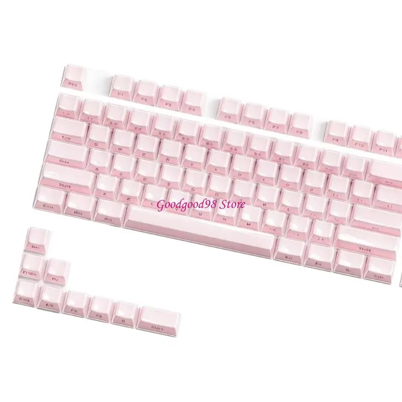Crystal Jelly OEM Profile Keyboard Keycap Set for Home Typing and Gaming Use 