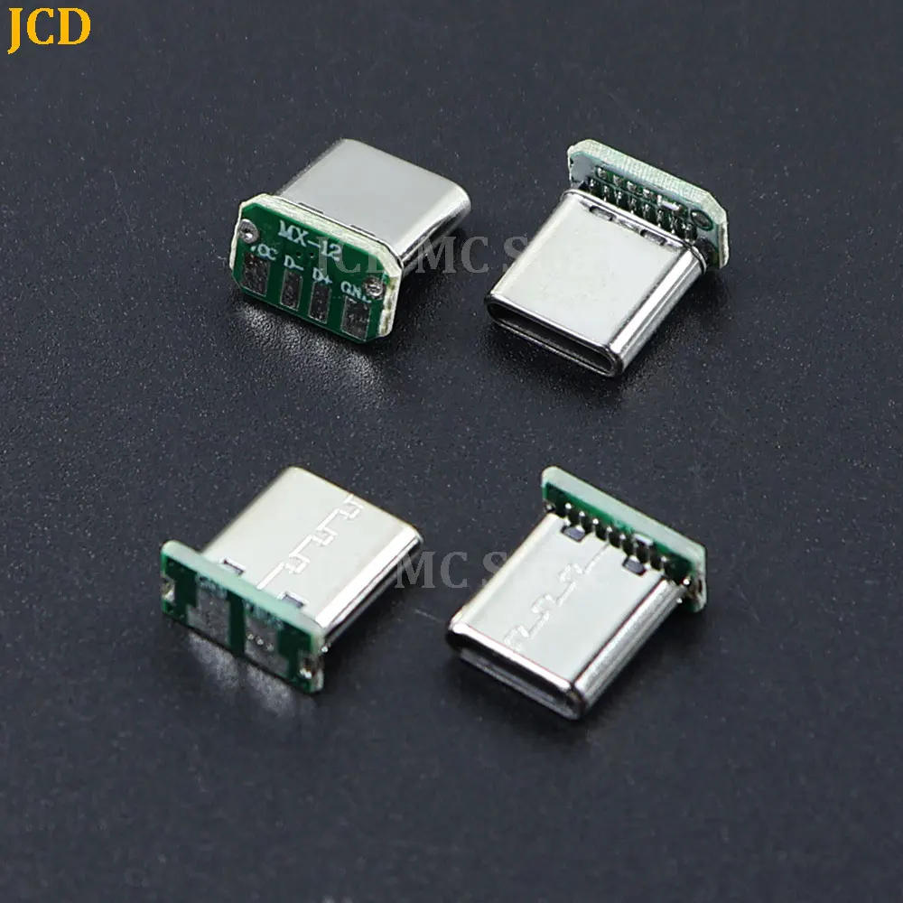 

2/5/10/20PCS USB 3.1 Type C Vertical Patch Board 16pin 16P Usb C Connector 4 /2Welding Wire Data Band PCB USB Board Male Head