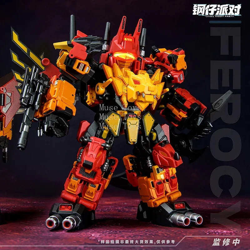 Auf Lager! Laser Cat Transformation Steel Head Alliance Steel Kiddy Party JGM-SKP01 Predaking 17CM 5in1 Actionfigur