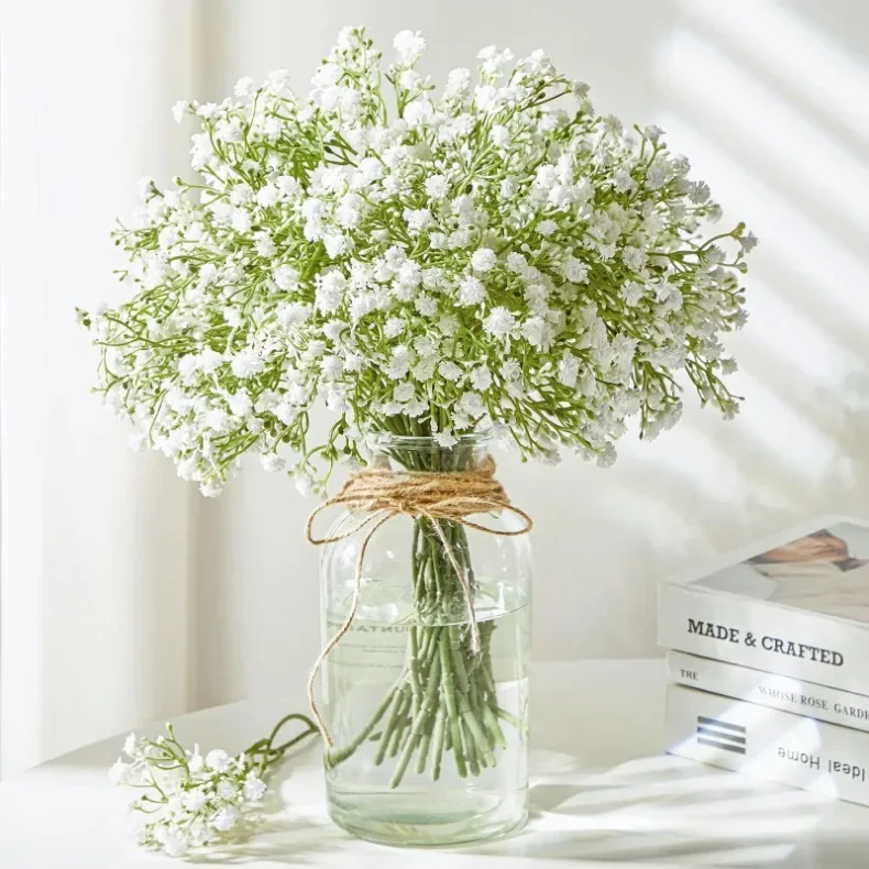 

108Heads 63cm Babies Breath Artificial Flowers Plastic Gypsophila DIY Floral Bouquets For Handmade Wedding Party Home Decoration