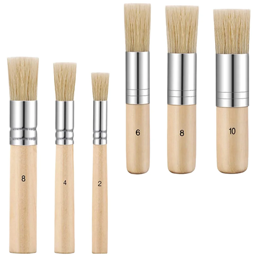 

6 Pcs Painting Brush Set Lightweight Portable Professional Watercolor Brushes Ergonomic Handle Daily Artist Multi Function