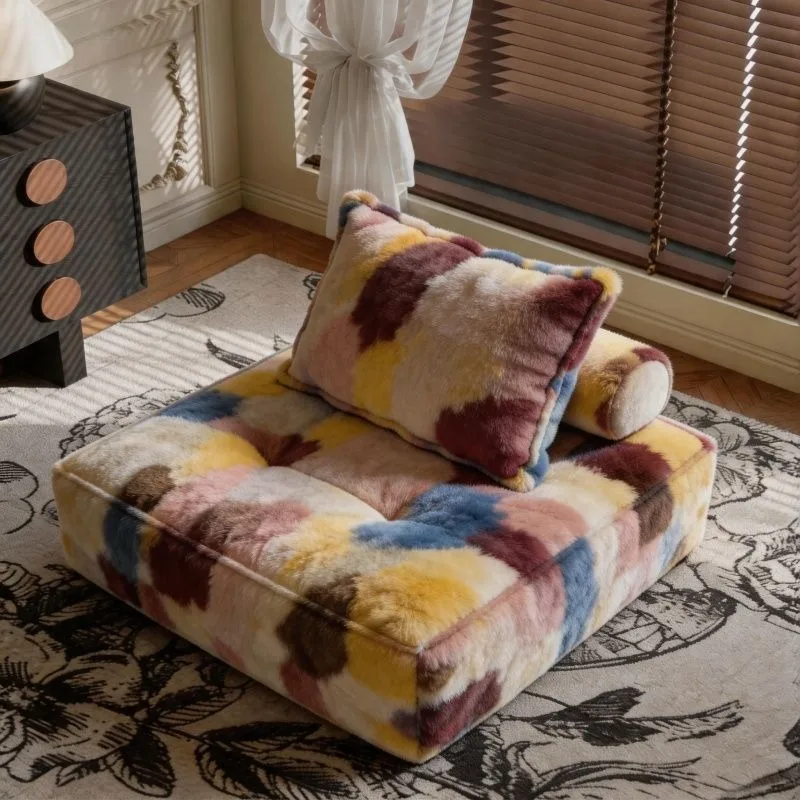 Dopamine sofa, cream style home leisure living room balcony sofa on the ground can lie down and sleep