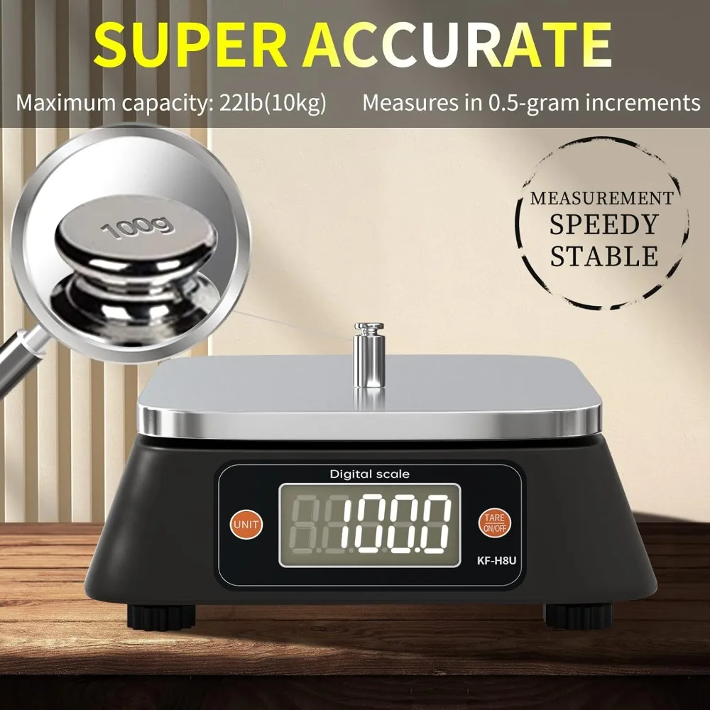 Food Scale Digital Scale Kitchen Scales Digital Weight, YONCON Baking Scale for Bakers, Candle Making or Soap Making