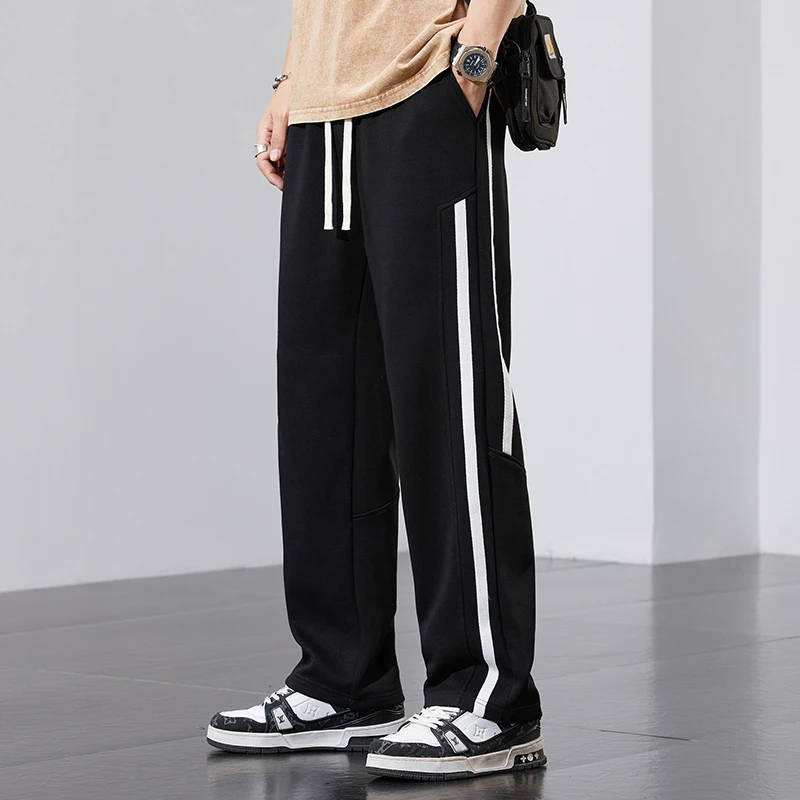 Summer Sportswear Men's Wide Leg Long Pants for a Relaxed Look