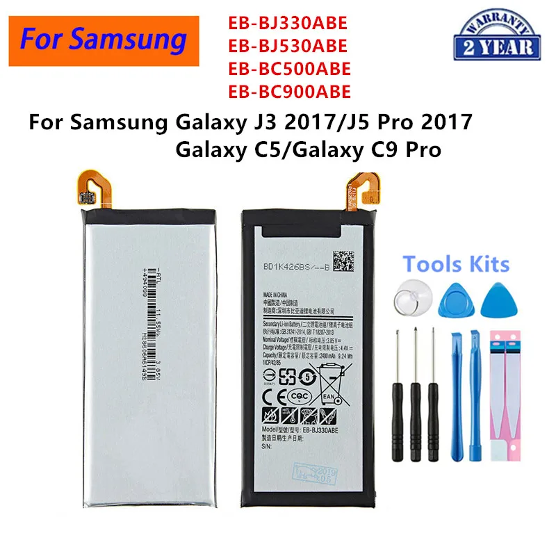 

EB-BJ330ABE EB-BJ530ABE BC500ABE BC900ABE Mobile Battery for Samsung Galaxy J3 2017 /Galaxy J5 Pro 2017 /Galaxy C5 /C9 Pro