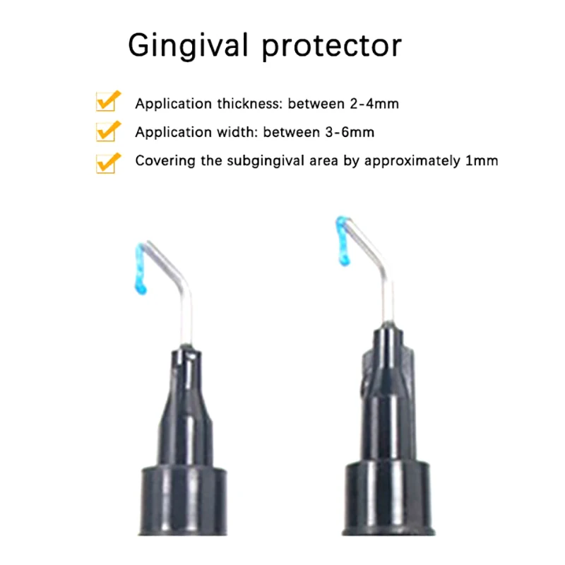 Gel protetor de goma gengival, seringa dental, barreira gengival, branqueamento profissional dos dentes, cuidados clínicos, 1,5 ml, 2,5 ml, 3ml