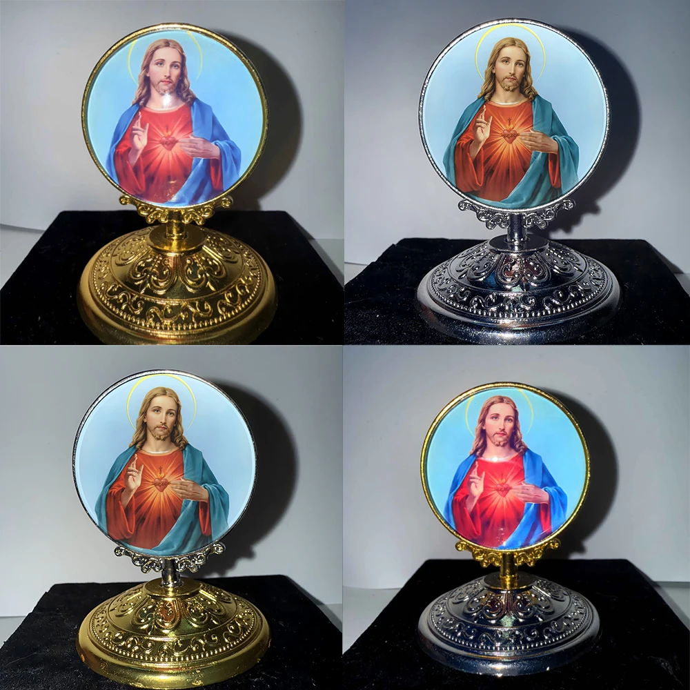 Retro Catholic Home Tabletop Cabochon Ornaments Exquisite Religious Style Car Ornaments Bible Protector Decorations Supplier