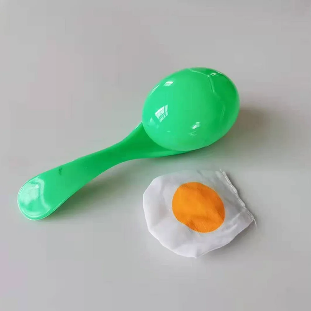 4 Pcs Spoon Egg Toy Brain Development Toys Kids Birthday Party Games Gift Outdoor Play Plastic Free Preschool for Ages 3-5 4-8