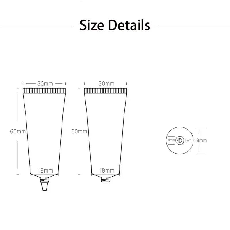 10 جرام 10 مللي ماتي واضح لينة أنبوب فارغة زجاحة ضغط مستحضرات التجميل الأساس جوهر غسول كريم عين إعادة الملء الحاويات