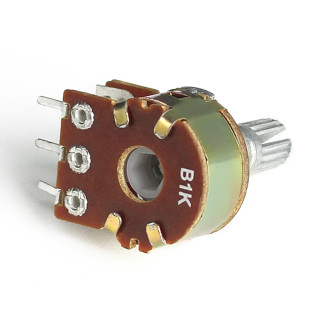 

5 шт. WH148 6-контактный 15 мм линейный потенциометр B1K-B1M с гайками, шайбами 1K/2K/5K/10K/20K/50K/100K/250K/500K/1M потенциометры Ом