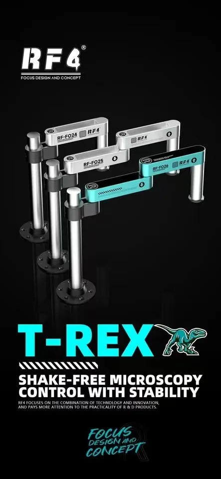 RF4 FO25 FO26Einstellbares Stereomikroskop 360° ° Rotation Universal Doppel Arm Mikroskop Halterung Dual Achsen Halter Hebe Werkzeuge – Detail 2