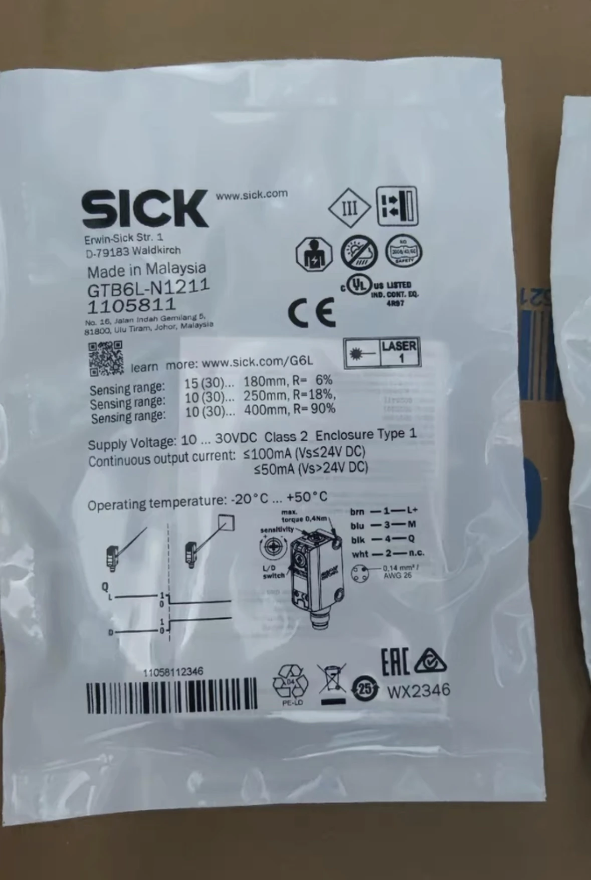 SICK GTB6L-N1211 Photoelectric Sensor Brand New Original Genuine Product
