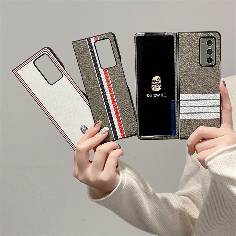 Leather For Samsung Galaxy Z Fold 2 5G Fold2 Case Ultra Thin TB Limited Edition Folding Flip Cover