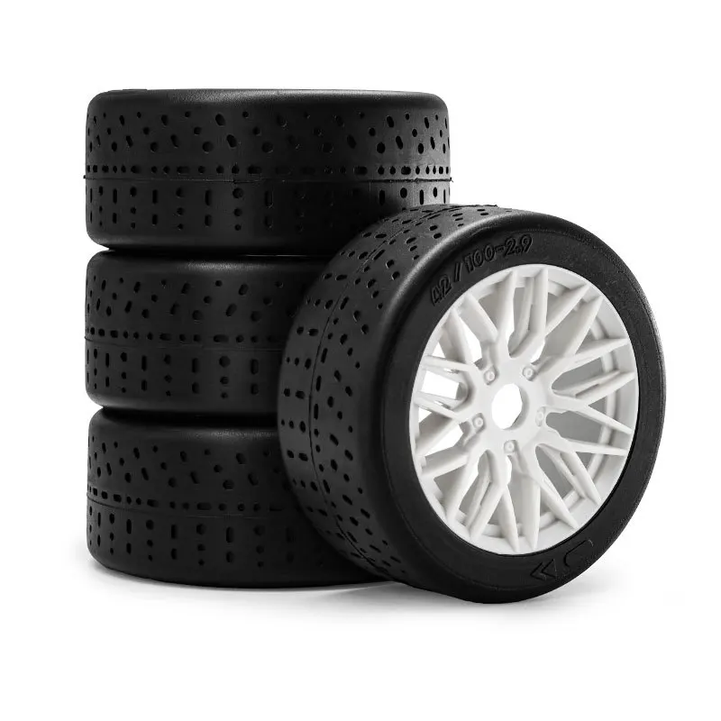 4pcs D265 1/7 1/8 Flat Running Tires High Speed On-Road Tyres for ARRMA INFRACTION 6S F1 LIMITLESS
