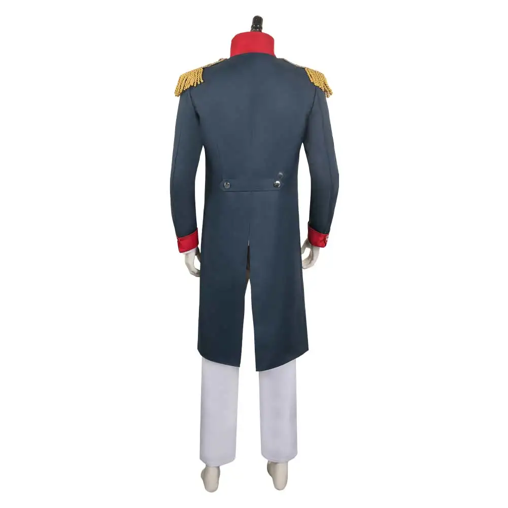 Napoleon Cosplay Kostuum Volwassen Mannen Hoed Admiraal Bicorn Cap Middeleeuwse Uniform Jas Broek Outfits Halloween Carnaval Party Pak