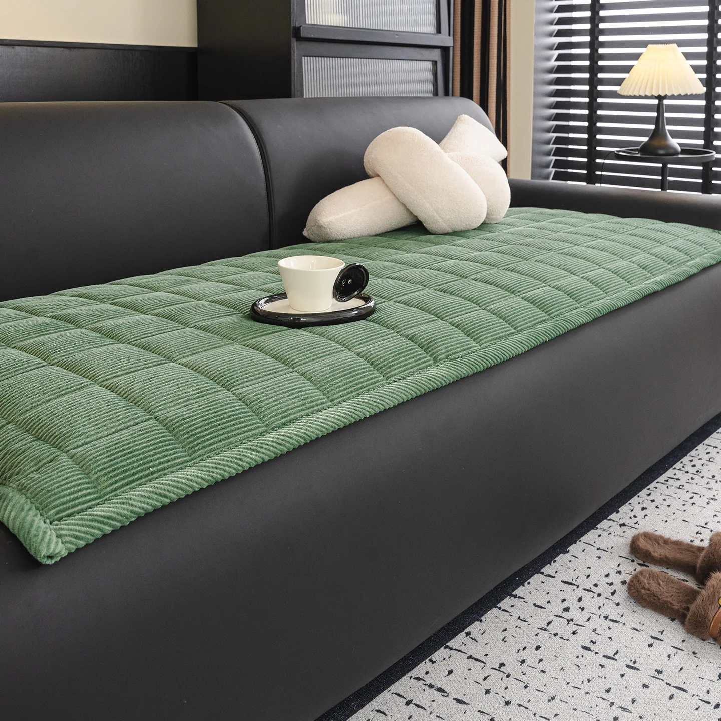 Sofa Mat Simple Modern Anti Slip Soft Plush Seat Cushion Comfortable Breathable Couch New Arrivalscorduroy Dust Cover Cloth
